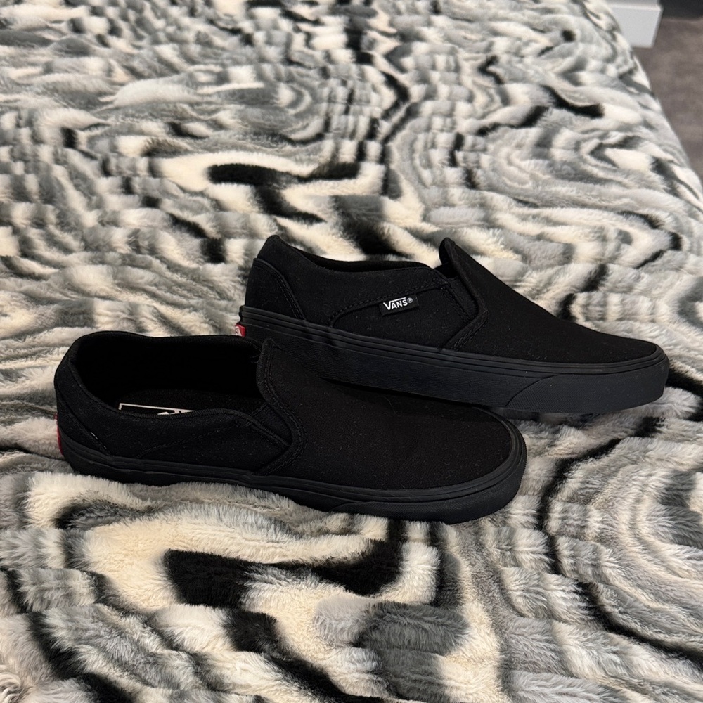 Vans Black Slip-On Canvas Loafers - Woman’s - Picture 2 of 7